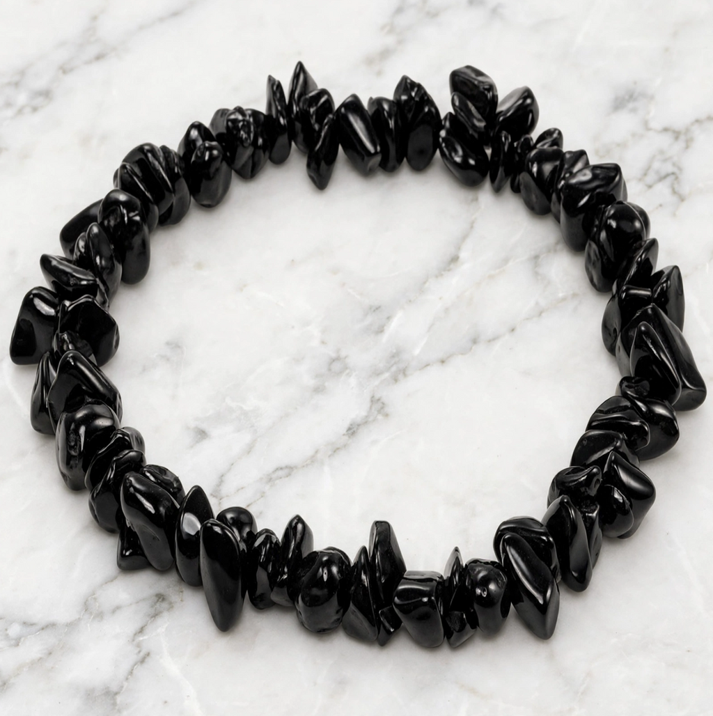 Black Tourmaline Chips Bracelet