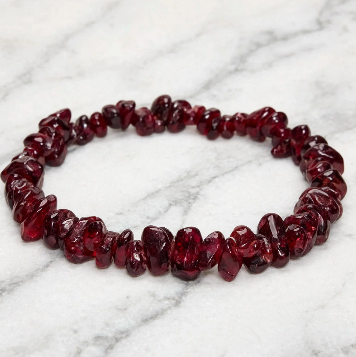 Garnet Chips Bracelet