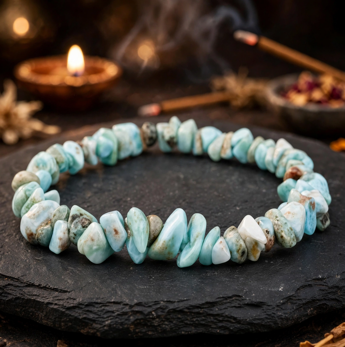 Larimar Chips Bracelet