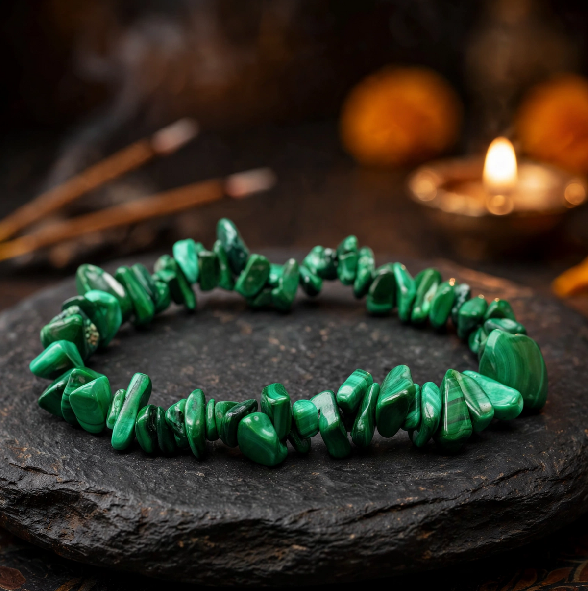 Malachite Chips Bracelet