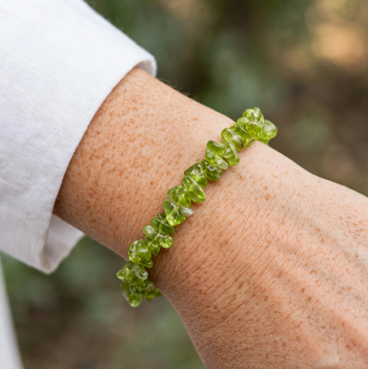 Peridot Chips Bracelet