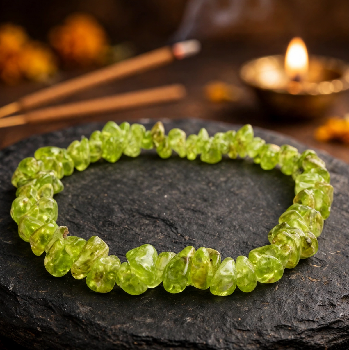 Peridot Chips Bracelet