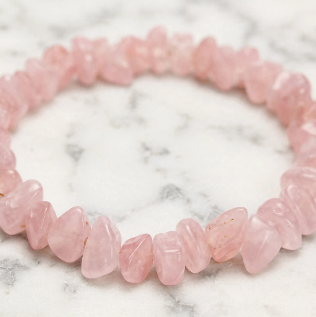 Rose Quartz Chips Bracelet