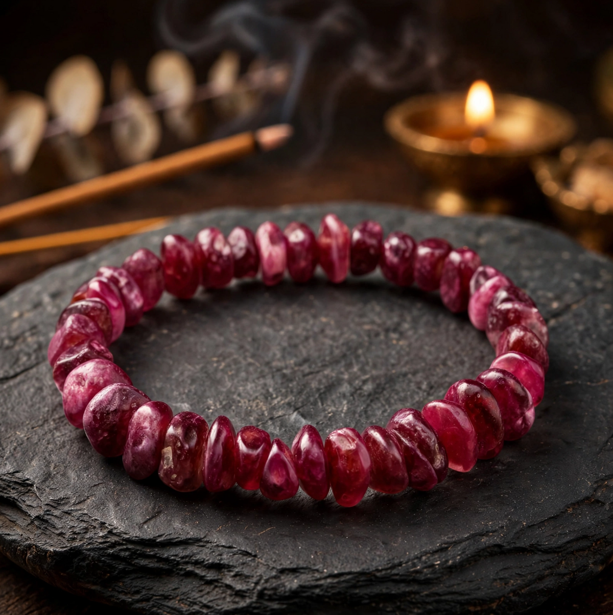 Ruby Chips Bracelet