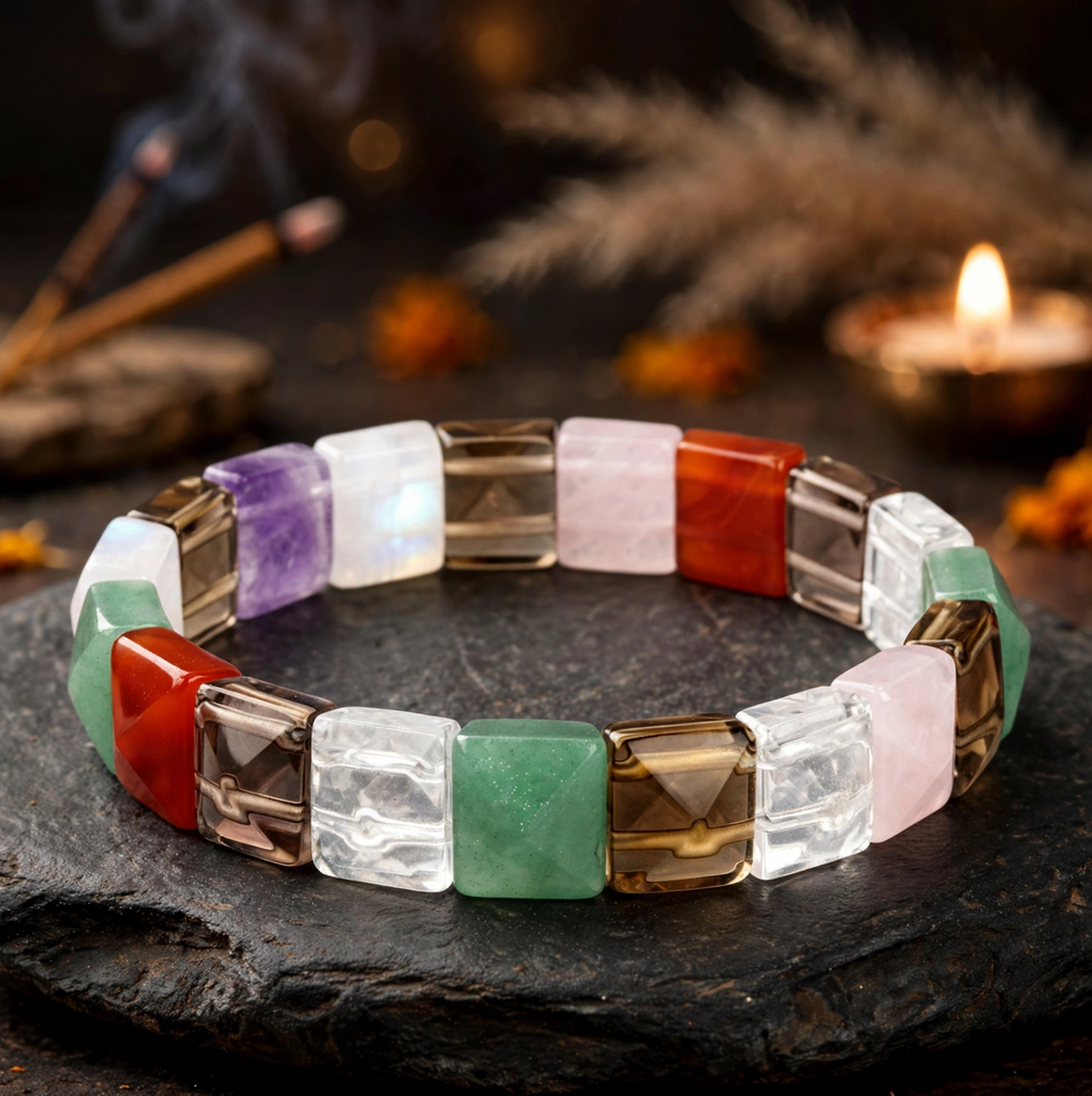 Multi Stone Kada Bracelet