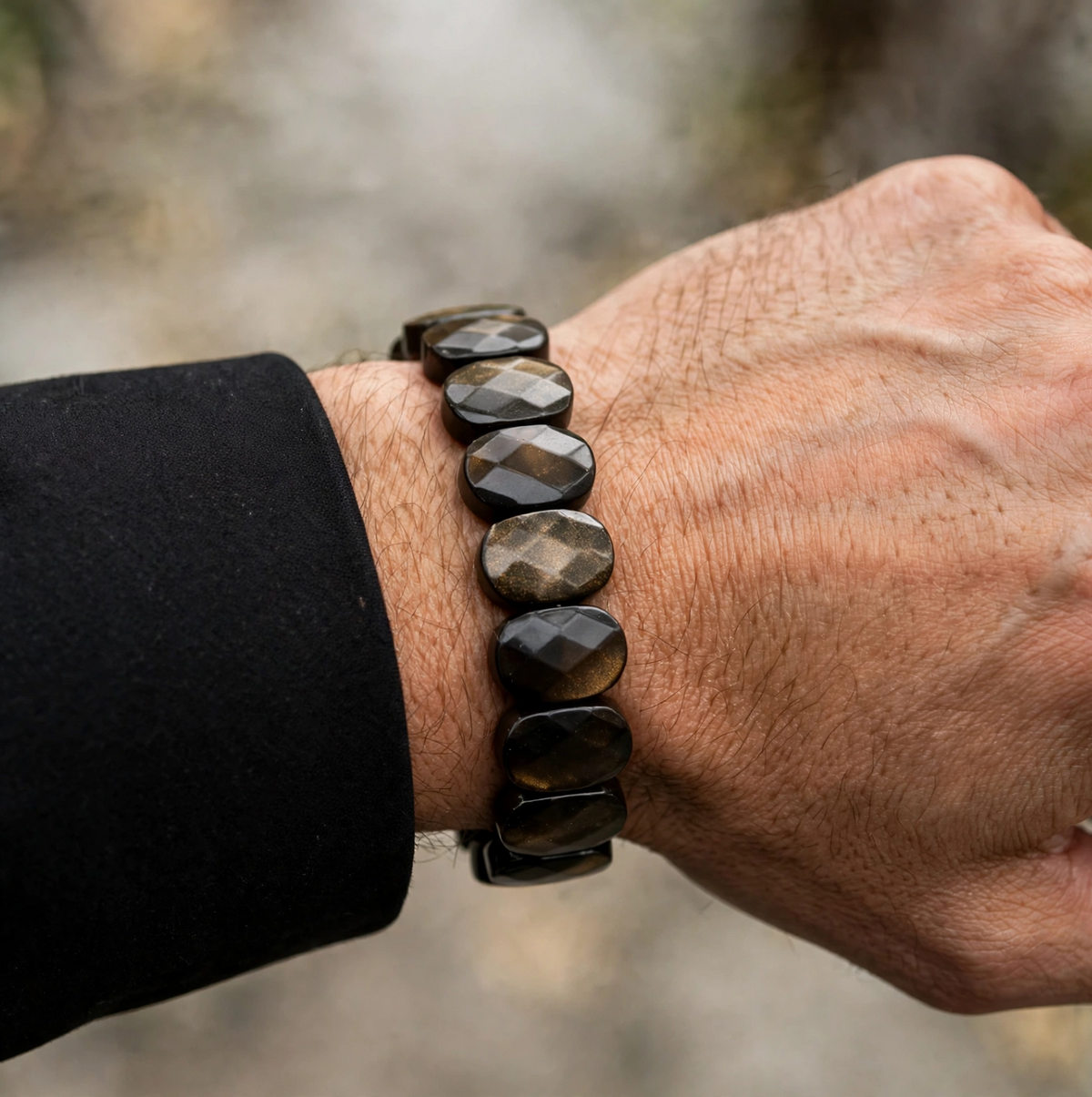 Golden Obsidian Kada Bracelet