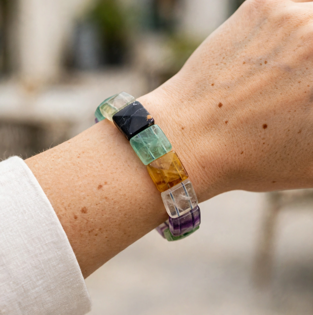 Fluorite Kada Bracelet