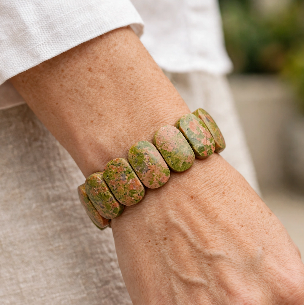 Unakite Kada Bracelet