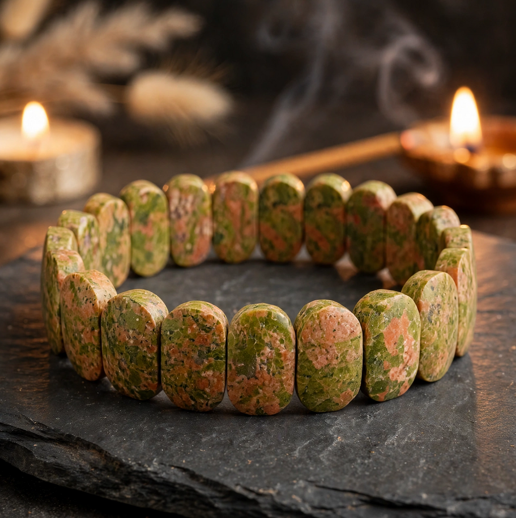Unakite Kada Bracelet