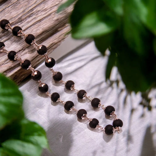 Original Karungali Malai with Silver Caps – Divine Protection & Energy Necklace